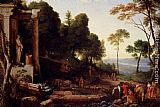 Landscape With Shepherds Watering Their Flocks by Laurent De La Hire